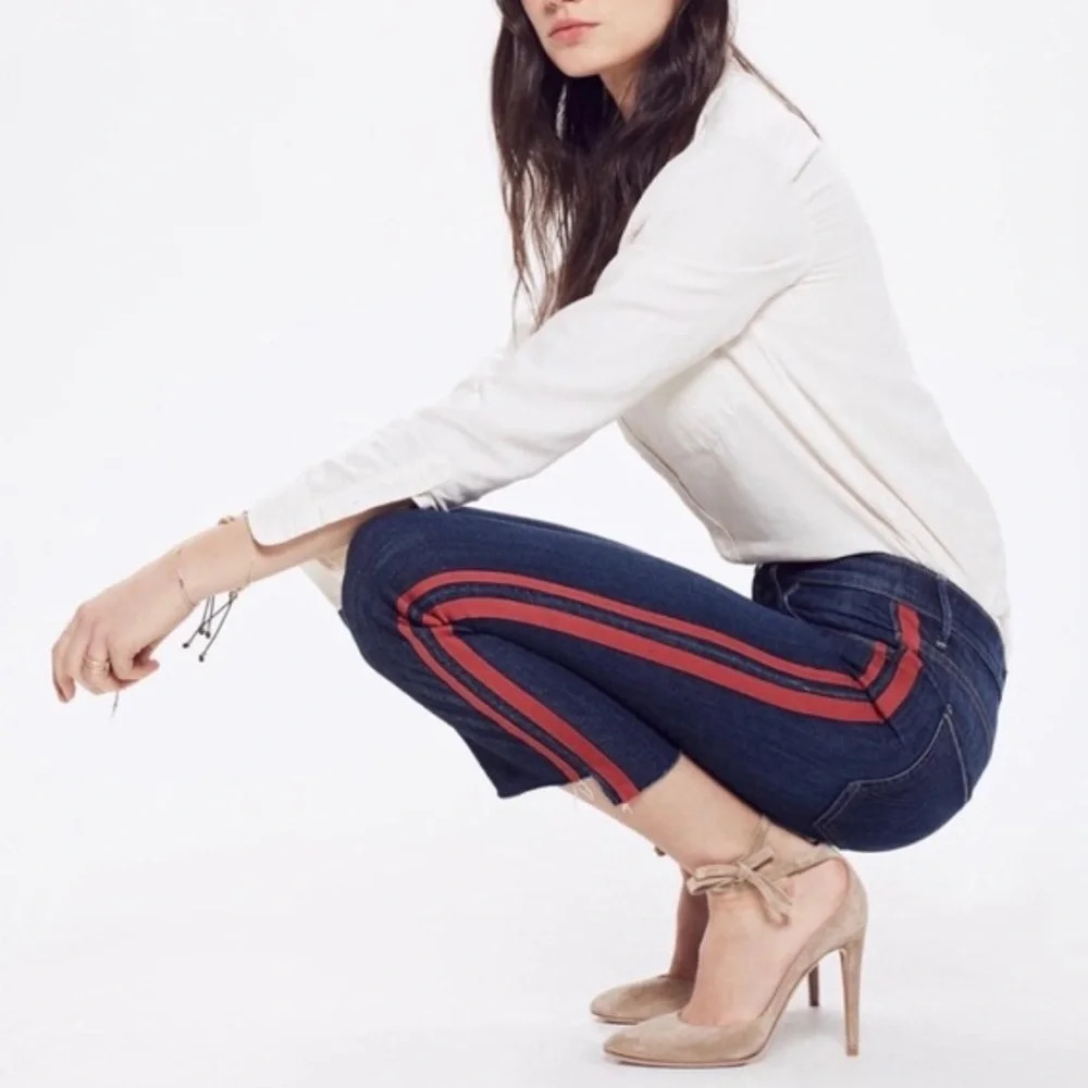 MOTHER Insider Crop Step Fray Speed Racer Jeans - Picture 12 of 13